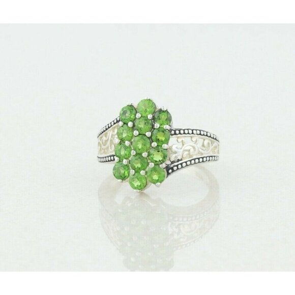 Sterling Silver Natural Peridot Ring Size 7 - Picture 5 of 7